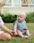 Brodie Romper | Cobalt Stripe