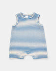 Brodie Romper | Cobalt Stripe