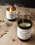 Candle | Jade 9oz Glass | Pink Lychee & Cassis