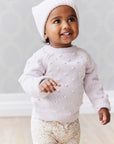 Jamie Kay | Dotty Knit Jumper | Pale Lilac Marle