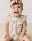 Organic Cotton Annabella Romper | Selena Blush