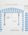 Beach Cabana | Le Weekend Mid Blue Cream