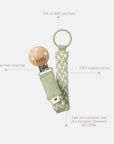 BIBS | Pacifier Clip - Cloud/Iron