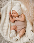 Merino Bonnet & Booties Set | Ivory