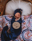 Organic Muslin Wrap | Navy