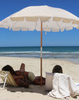 Beach Umbrella | Mango Bay Golden Mustard Stripe