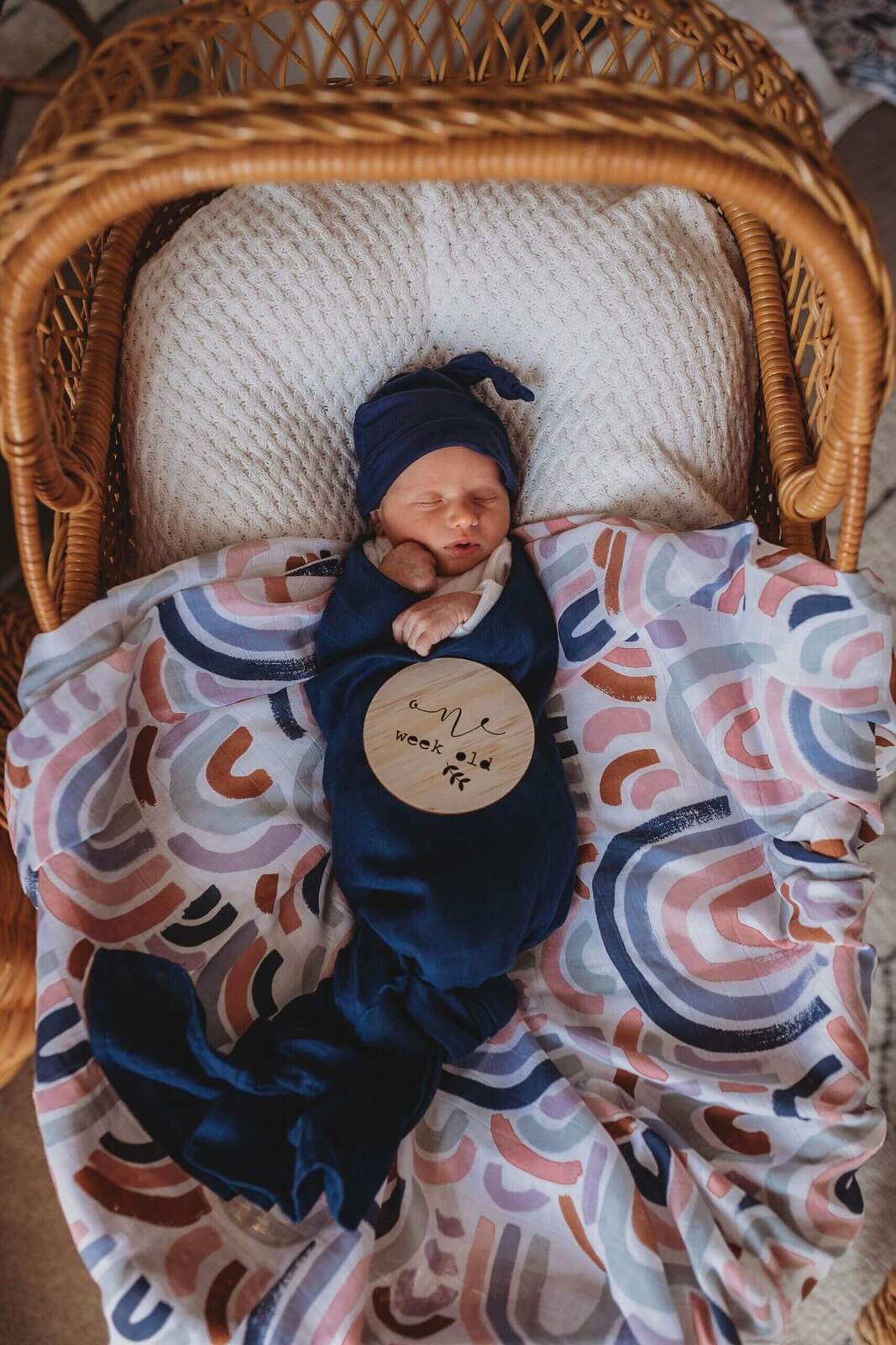 Organic Muslin Wrap | Rainbow Baby