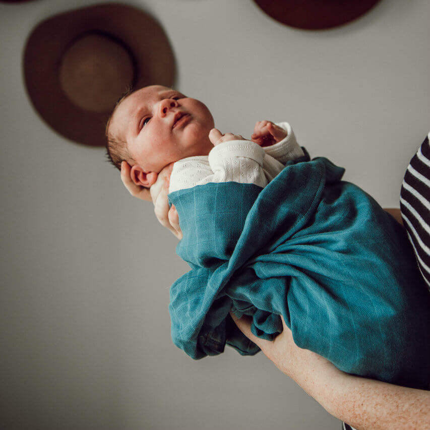 Organic Muslin Wrap | Azure