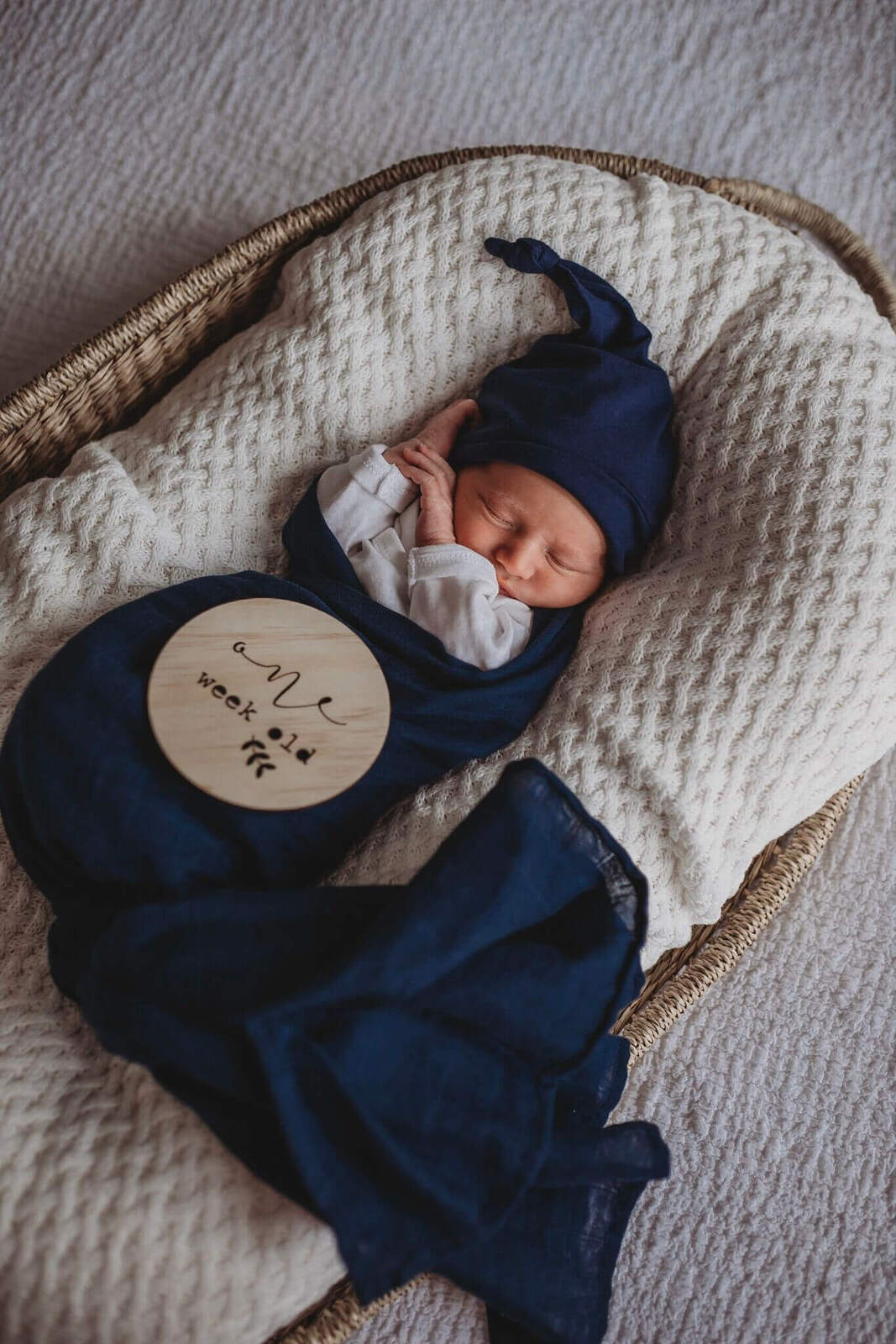 Organic Muslin Wrap | Navy