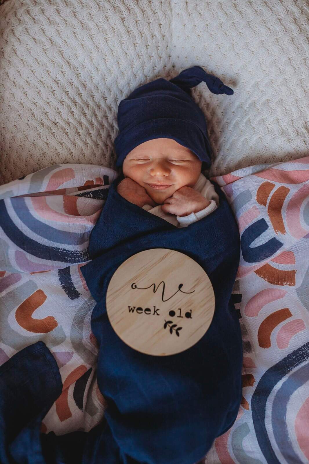 Organic Muslin Wrap | Navy